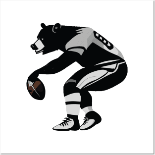 The Bear Playing American Football Posters and Art